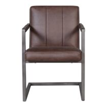 Armstoel Asher Bruin Stoelen Leder