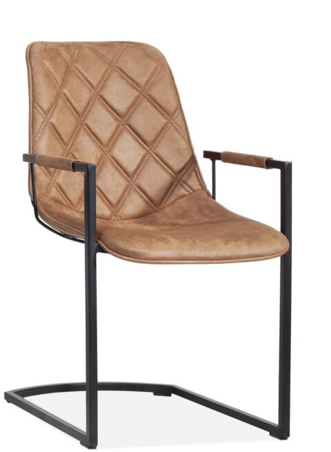 Armstoel Jislum Cognac Stoelen Stof