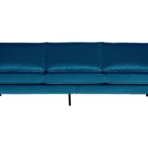 BePureHome Bank Rodeo 3-Zits Velvet Blue Banken Stof