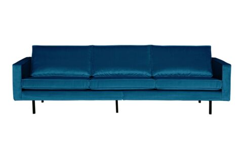 BePureHome Bank Rodeo 3-Zits Velvet Blue Banken Stof