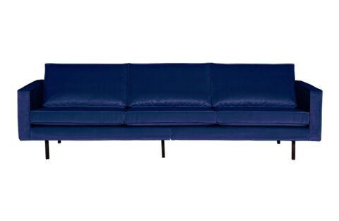 BePureHome Bank Rodeo 3-Zits Velvet Dark Blue Banken Stof