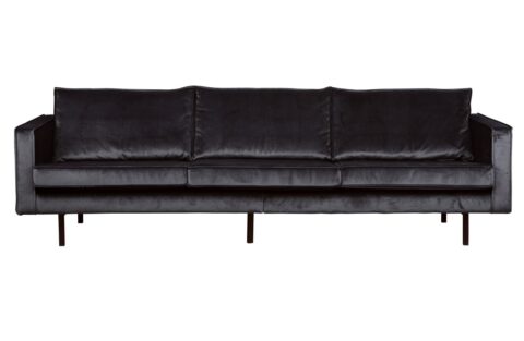 BePureHome Bank Rodeo 3-Zits Velvet Dark Grey Banken Stof