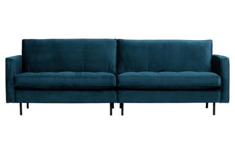 BePureHome Bank Rodeo Classic 3-Zits Velvet Blue Banken Stof