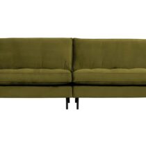 BePureHome Bank Rodeo Classic 3-Zits Velvet Olive Banken Stof