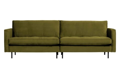 BePureHome Bank Rodeo Classic 3-Zits Velvet Olive Banken Stof