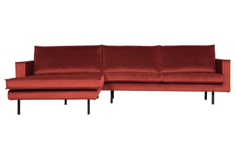BePureHome Chaise Longue Links Rodeo Chestnut Banken Stof