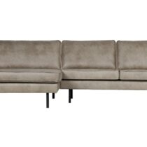 BePureHome Chaise Longue Links Rodeo Elephant Skin Banken PU/Lederlook