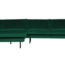 BePureHome Chaise Longue Links Rodeo Green For. Banken Stof
