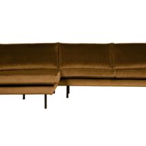 BePureHome Chaise Longue Links Rodeo Honing Geel Banken Stof