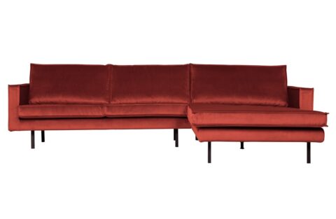 BePureHome Chaise Longue Rechts Rodeo Chestnut Banken Stof