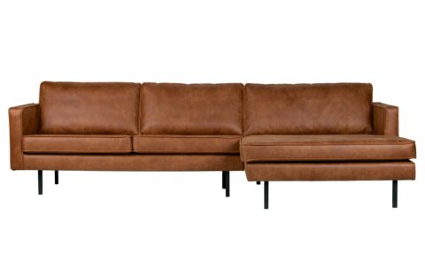 BePureHome Chaise Longue Rechts Rodeo Cognac Banken Leder