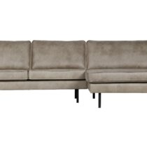 BePureHome Chaise Longue Rechts Rodeo Elephantskin Banken PU/Lederlook