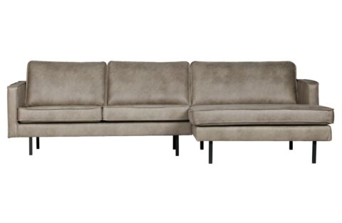 BePureHome Chaise Longue Rechts Rodeo Elephantskin Banken PU/Lederlook