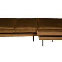 BePureHome Chaise Longue Rechts Rodeo Honing Geel Banken Stof