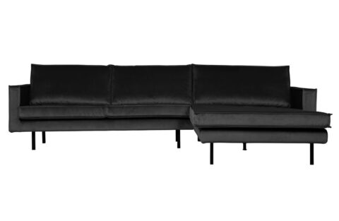 BePureHome Chaise Longue Rechts Rodeo Velv. Antra Banken Stof