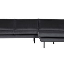 BePureHome Chaise Longue Rechts Rodeo Velv. D.Grey Banken Stof