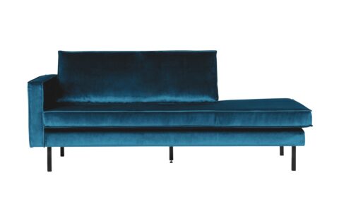 BePureHome Daybed Rodeo Left Velvet Blue Banken Stof