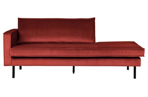 BePureHome Daybed Rodeo Left Velvet Chestnut Banken Stof