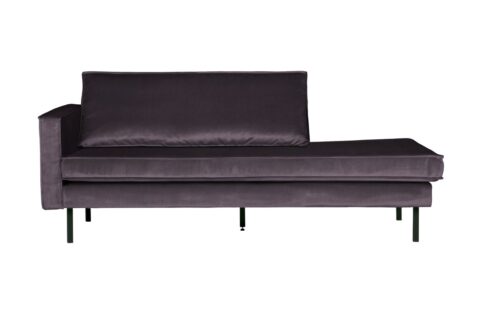 BePureHome Daybed Rodeo Left Velvet Dark Grey Banken Stof