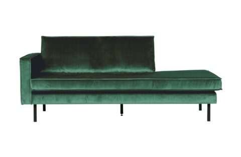 BePureHome Daybed Rodeo Left Velvet Green Forest Banken Stof