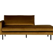 BePureHome Daybed Rodeo Left Velvet Honing Geel Banken Stof