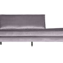 BePureHome Daybed Rodeo Left Velvet Lichtgrijs Banken Stof