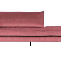 BePureHome Daybed Rodeo Left Velvet Pink Banken Stof