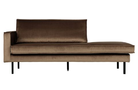 BePureHome Daybed Rodeo Left Velvet Taupe Banken Stof