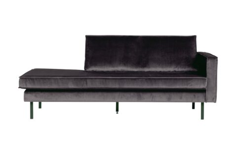 BePureHome Daybed Rodeo Right Velvet Antraciet Banken Stof