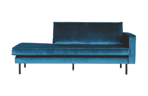 BePureHome Daybed Rodeo Right Velvet Blue Banken Stof