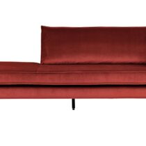 BePureHome Daybed Rodeo Right Velvet Chestnut Banken Stof