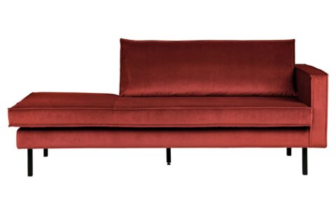 BePureHome Daybed Rodeo Right Velvet Chestnut Banken Stof