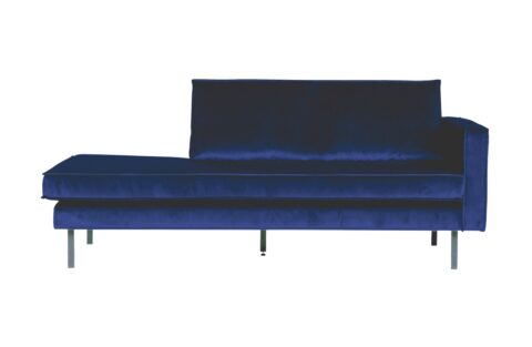 BePureHome Daybed Rodeo Right Velvet Dark Blue Banken Stof