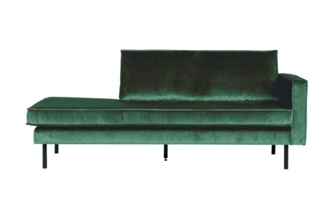 BePureHome Daybed Rodeo Right Velvet Green Forest Banken Stof