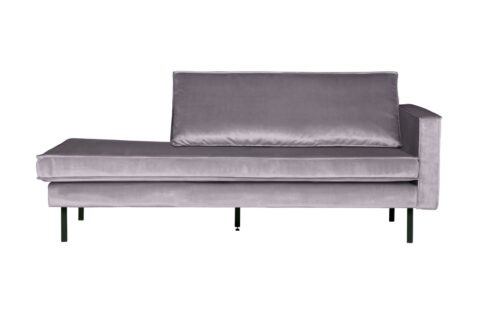 BePureHome Daybed Rodeo Right Velvet Lichtgrijs Banken Stof