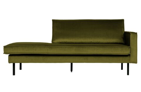 BePureHome Daybed Rodeo Right Velvet Olive Banken Stof