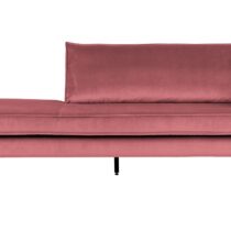 BePureHome Daybed Rodeo Right Velvet Pink Banken Stof