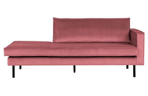 BePureHome Daybed Rodeo Right Velvet Pink Banken Stof