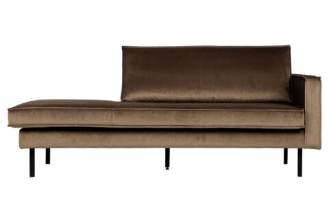 BePureHome Daybed Rodeo Right Velvet Taupe Banken Stof