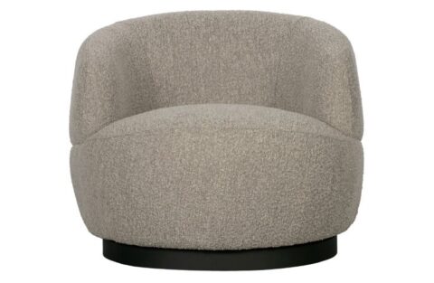 BePureHome Draaifauteuil Woolly Naturel Fauteuil Stof