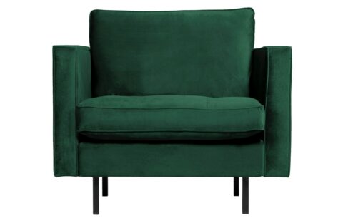 BePureHome Fauteuil Rodeo Classic Velv. Green For. Fauteuil Stof