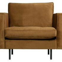 BePureHome Fauteuil Rodeo Classic Velv. Honinggeel Fauteuil Stof