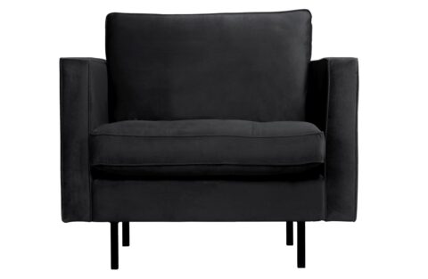 BePureHome Fauteuil Rodeo Classic Velvet Antraciet Fauteuil Stof