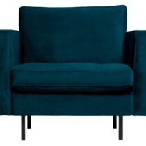 BePureHome Fauteuil Rodeo Classic Velvet Blue Fauteuil Stof