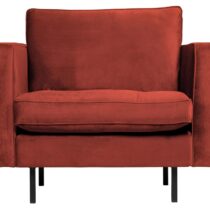 BePureHome Fauteuil Rodeo Classic Velvet Chestnut Fauteuil Stof