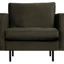 BePureHome Fauteuil Rodeo Classic Velvet Darkgreen Fauteuil Stof