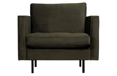 BePureHome Fauteuil Rodeo Classic Velvet Darkgreen Fauteuil Stof