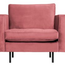 BePureHome Fauteuil Rodeo Classic Velvet Pink Fauteuil Stof