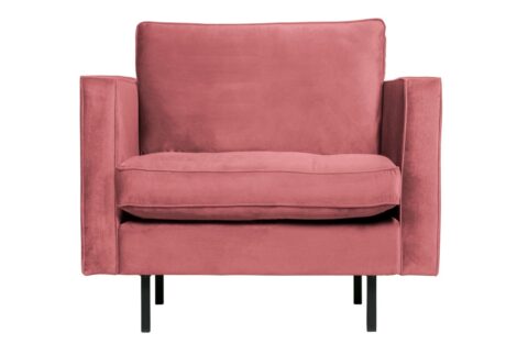 BePureHome Fauteuil Rodeo Classic Velvet Pink Fauteuil Stof