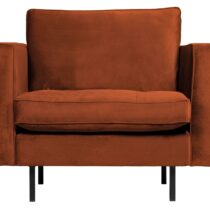 BePureHome Fauteuil Rodeo Classic Velvet Roest Fauteuil Stof